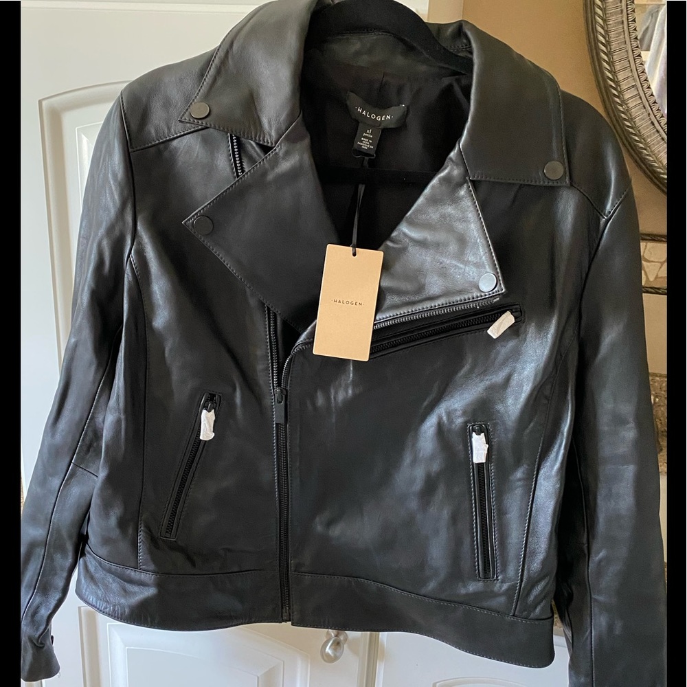 Halogen Leather jacket